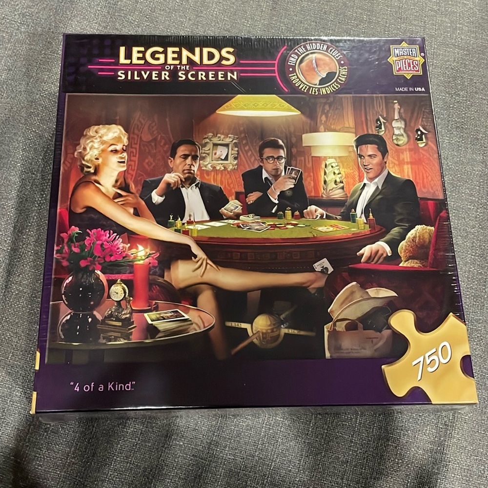 Legends of the Silver Screen Puzzle “4 of a Kind” Marilyn Monroe, Elvis Dean - Picture 2 of 11